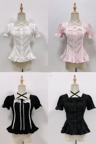Rose and Neverland Haruhime Momoko Cotton Lolita Blouse Old School