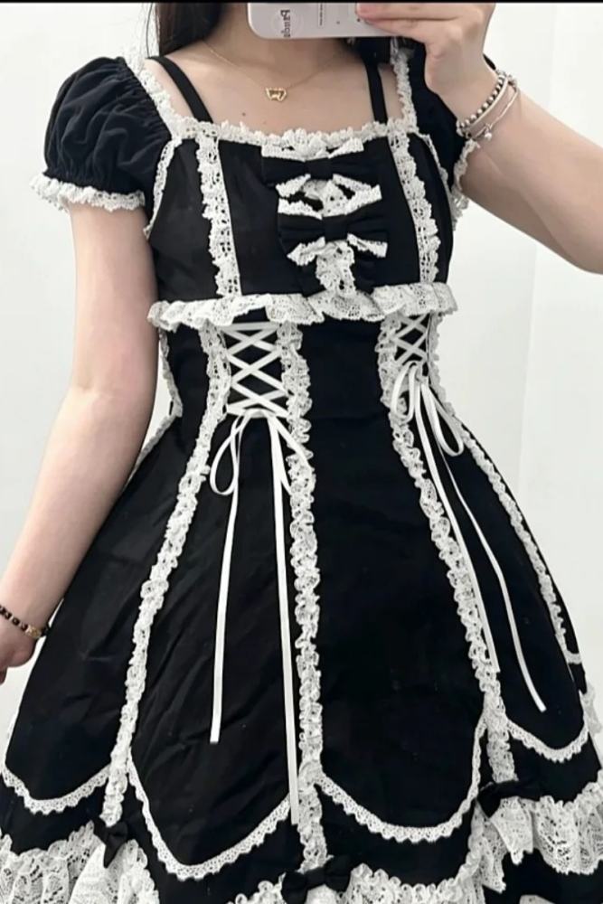 Candy Berry Cotton Lolita One Piece Dress and Headbow 4 Colors