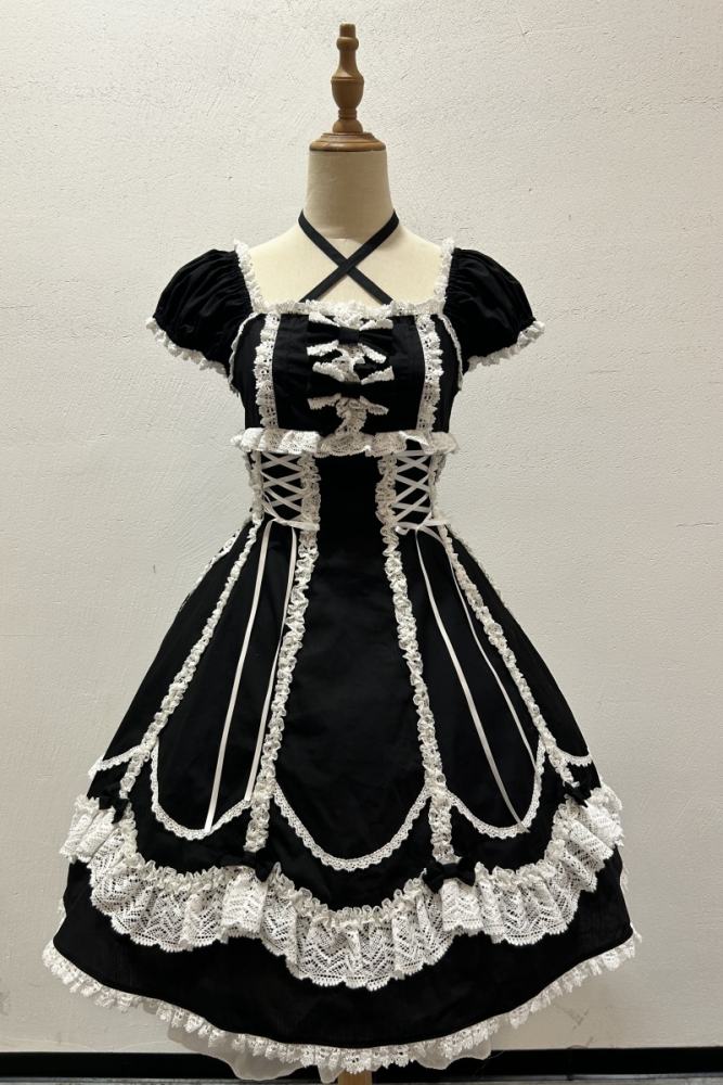 Candy Berry Cotton Lolita One Piece Dress and Headbow 4 Colors
