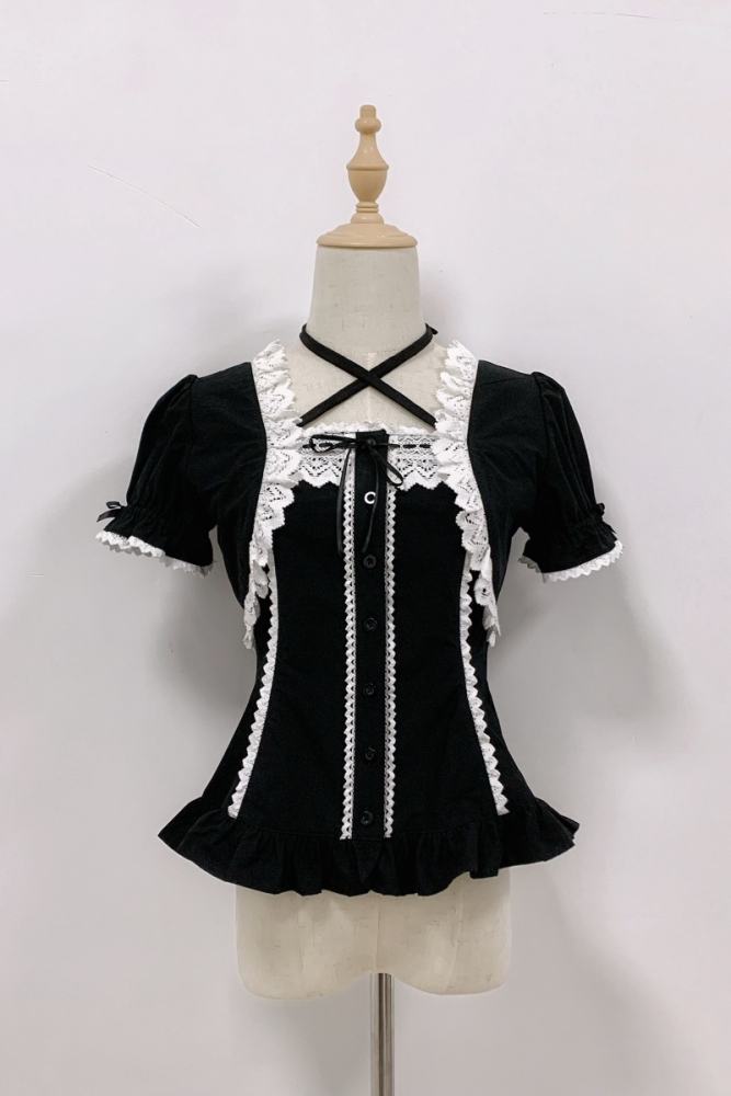 Rose and Neverland Haruhime Momoko Cotton Lolita Blouse Old School