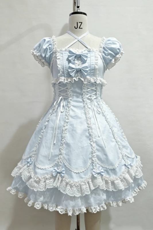 Candy Berry Cotton Lolita One Piece Dress and Headbow 4 Colors