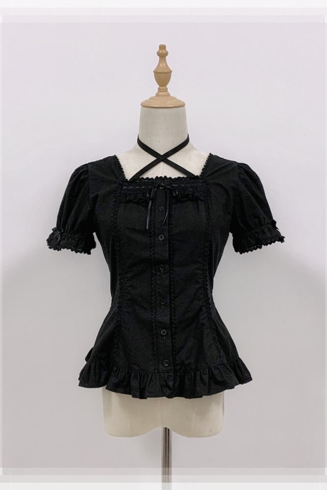 Rose and Neverland Haruhime Momoko Cotton Lolita Blouse Old School