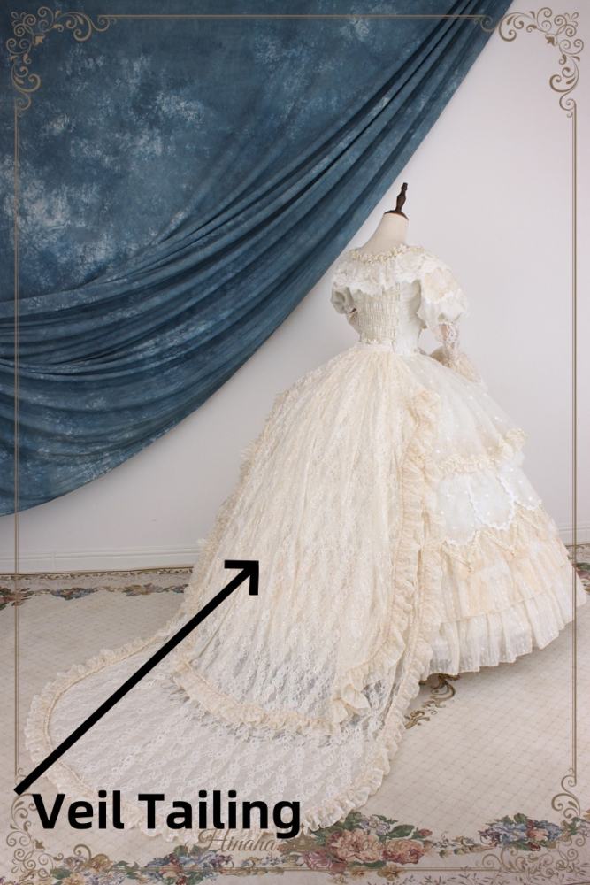 Hinana Queena Retro Floor Length Wedding Gown Dress 4 Colors