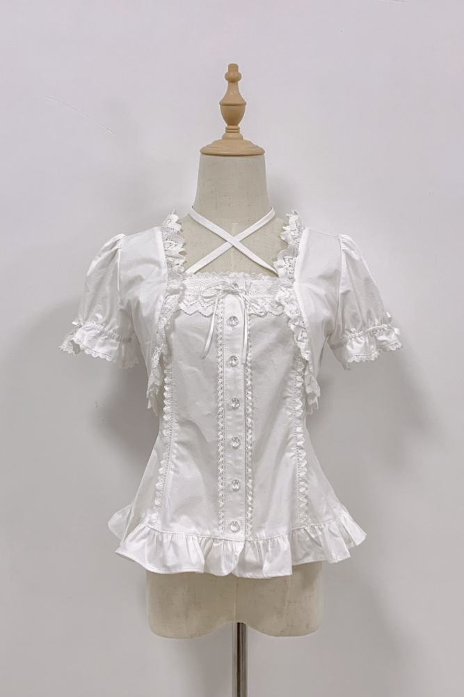 Rose and Neverland Haruhime Momoko Cotton Lolita Blouse Old School