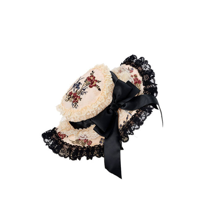Yimu Walnut ~Flower Bird Amber~ Hanfu Qi Lolita JSK Top Cape and Hat