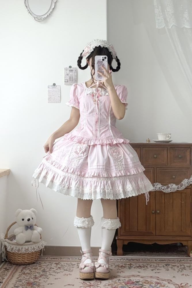 Rose and Neverland Haruhime Momoko Cotton Lolita Blouse Old School