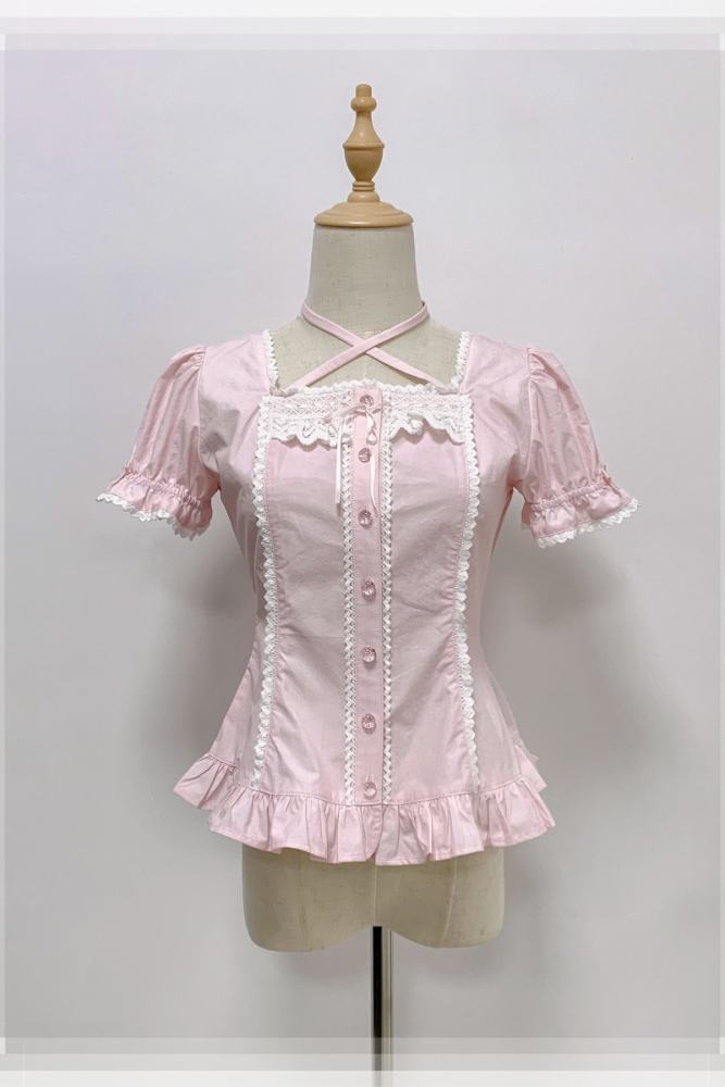 Rose and Neverland Haruhime Momoko Cotton Lolita Blouse Old School