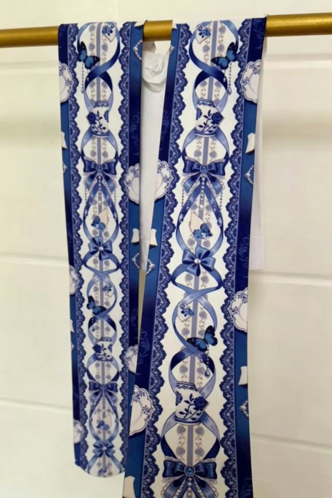 Sweet Girl ~Blue and White Porcelain~ Lolita Prints Tights