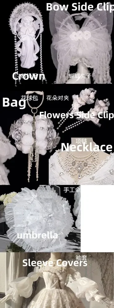 (BFM) Moonlit Rose Gorgeous Wedding Formal Dress Custom-Tailor