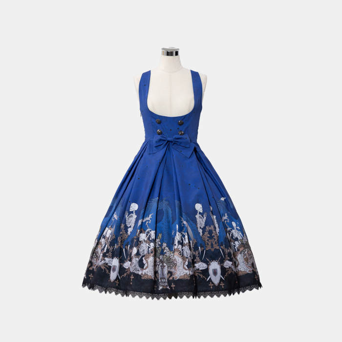 Nnstar Dragon Bone Lily Retro Gothic Corset JSK Lolita Dress