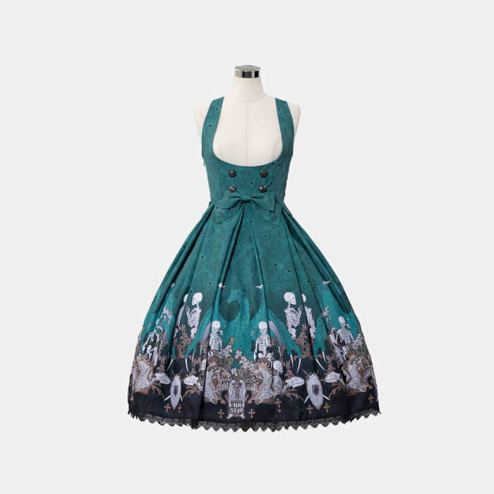 Nnstar Dragon Bone Lily Retro Gothic Corset JSK Lolita Dress