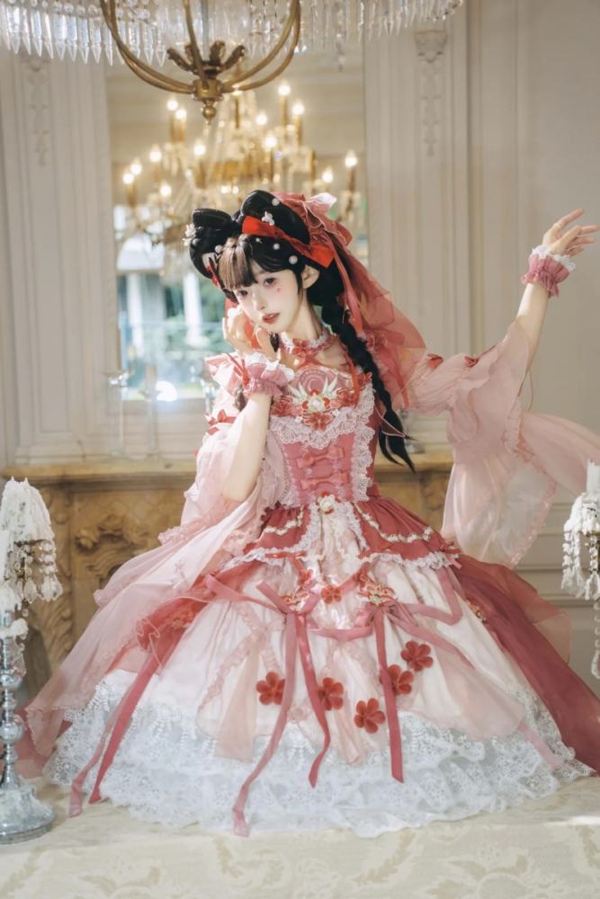 Bramble Rose ~Flower Stream~ Hanfu Qi Lolita OP 4 Colors