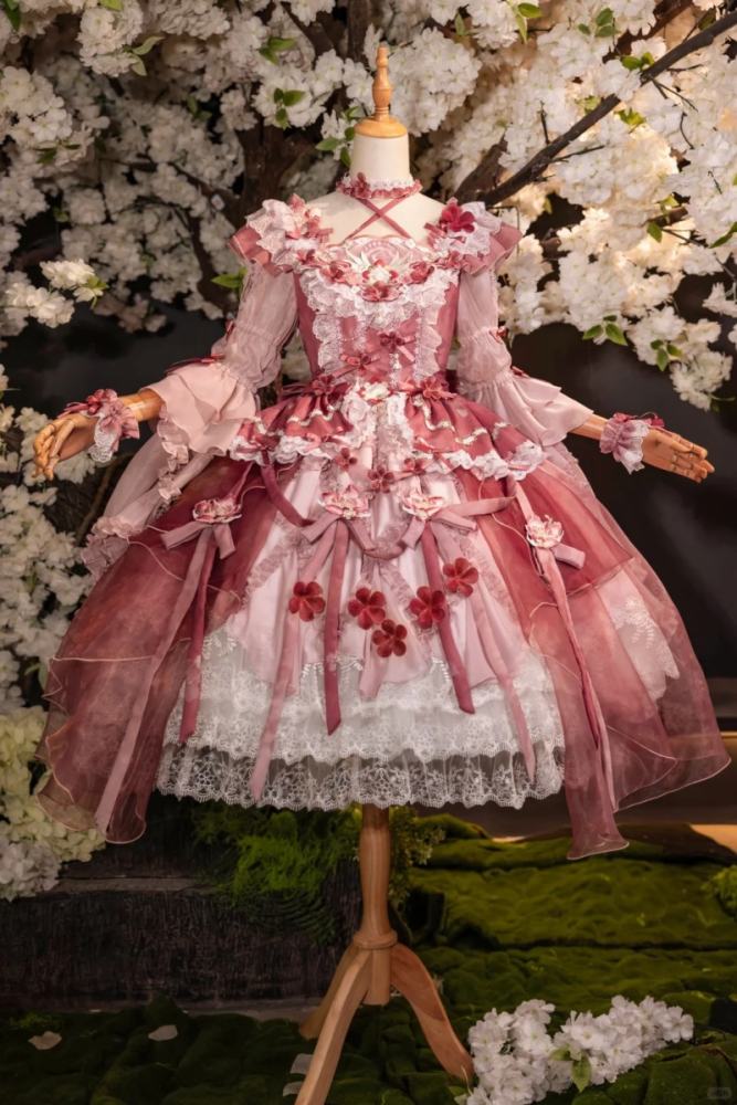 Bramble Rose ~Flower Stream~ Hanfu Qi Lolita OP 4 Colors