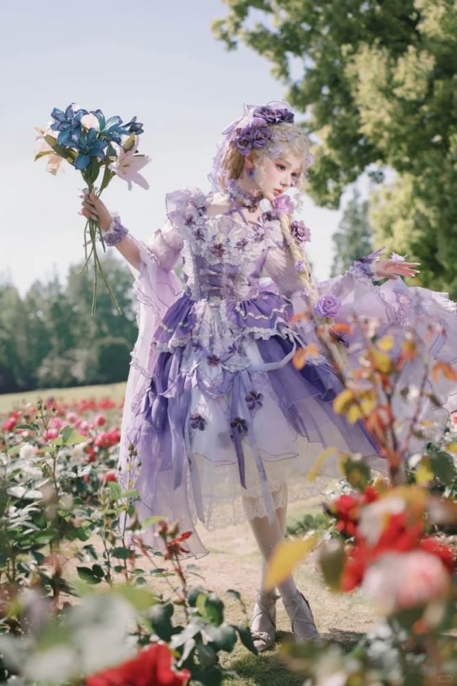 Bramble Rose ~Flower Stream~ Hanfu Qi Lolita OP 4 Colors