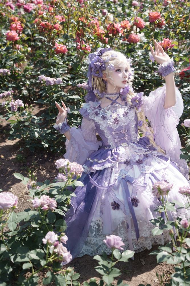 Bramble Rose ~Flower Stream~ Hanfu Qi Lolita OP 4 Colors