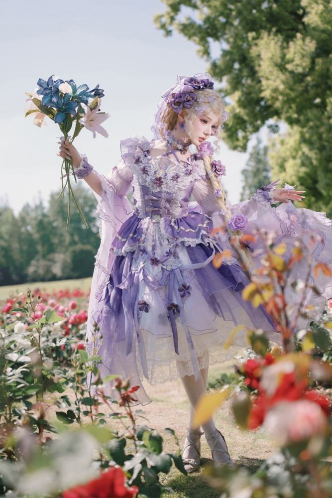 Bramble Rose ~Flower Stream~ Hanfu Qi Lolita OP 4 Colors