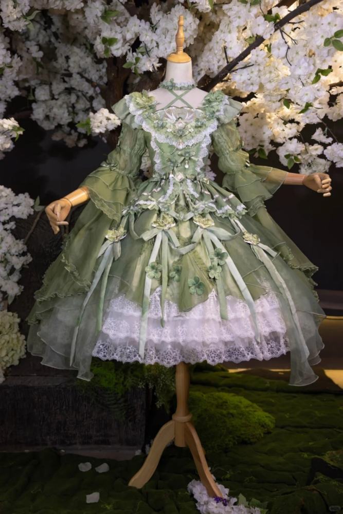 Bramble Rose ~Flower Stream~ Hanfu Qi Lolita OP 4 Colors
