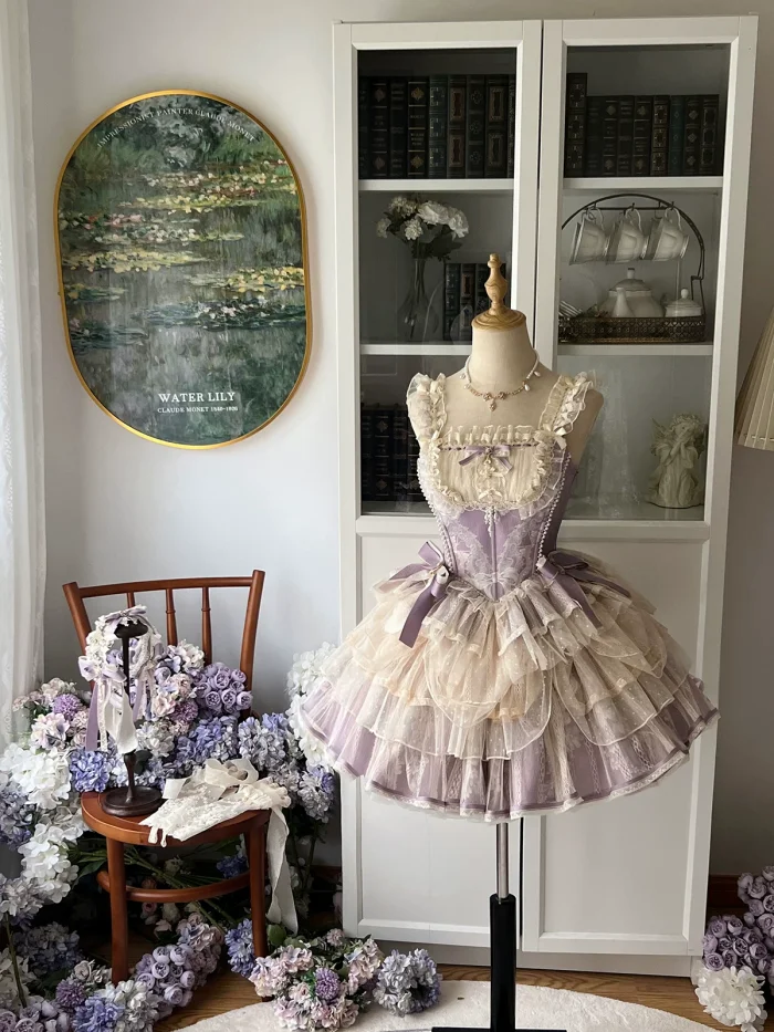 Nine Ode Mist Moon Light Ballet Lolita Skirt, Top and Accessories - In Stock