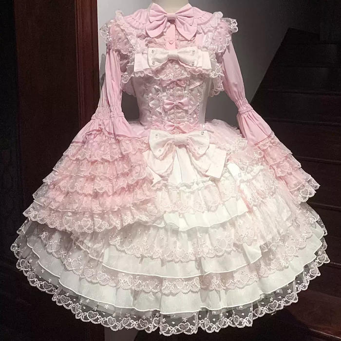 Love Prelude Lolita Jumper Dress, Blouse, Bonnet and Headbow