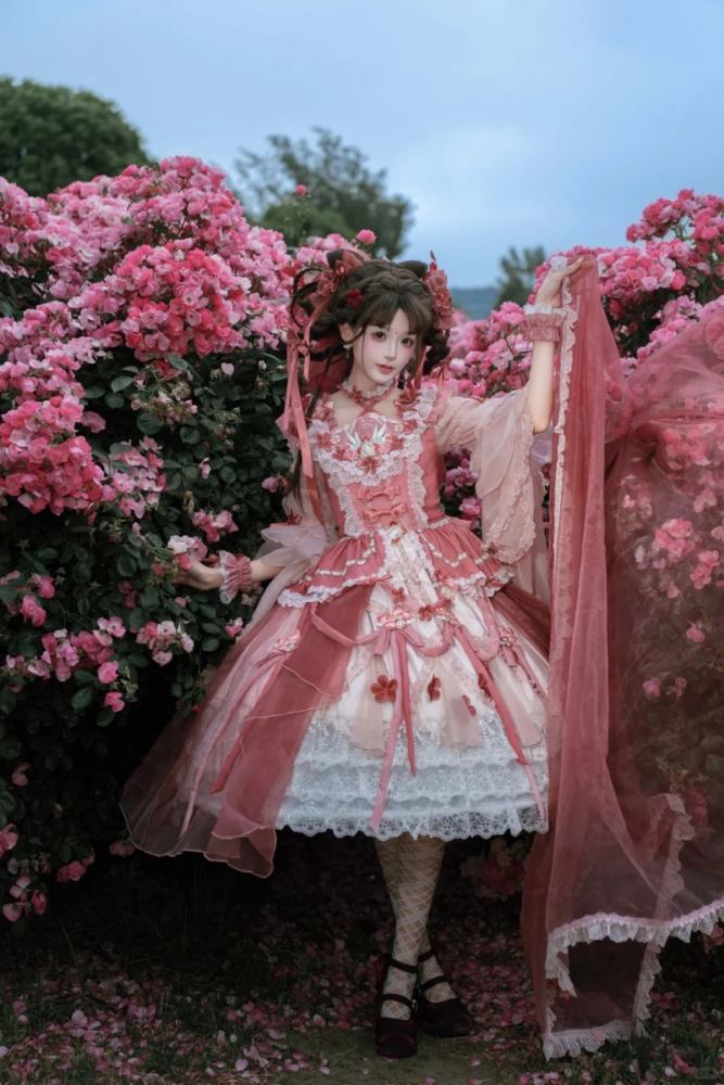 Bramble Rose ~Flower Stream~ Hanfu Qi Lolita OP 4 Colors