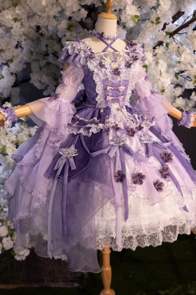 Bramble Rose ~Flower Stream~ Hanfu Qi Lolita OP 4 Colors