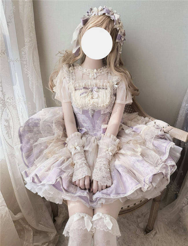 Nine Ode Mist Moon Light Ballet Lolita Skirt, Top and Accessories - In Stock