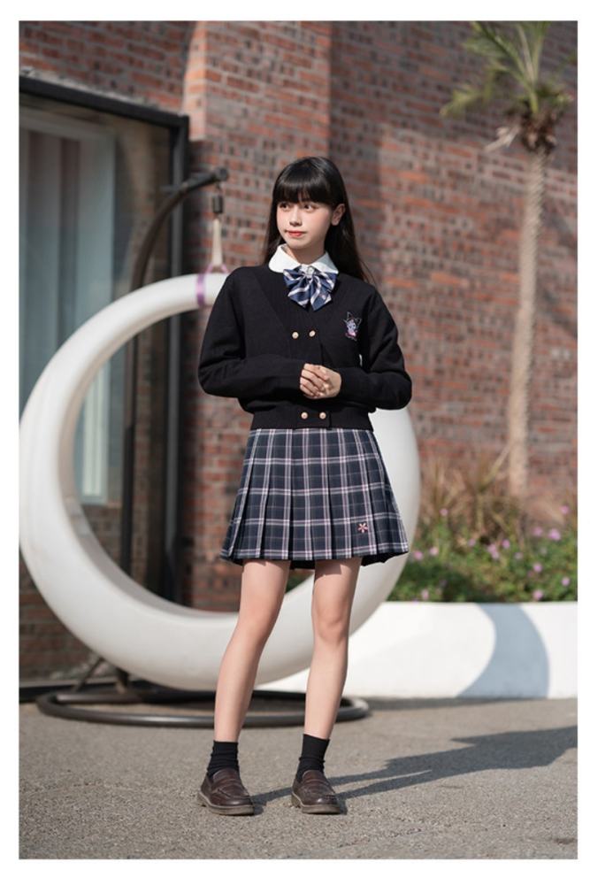 Double Line Buttons Long Sleeves Sweet Cardigan by Kyouko and Sanrio Red Size XL - In Stock