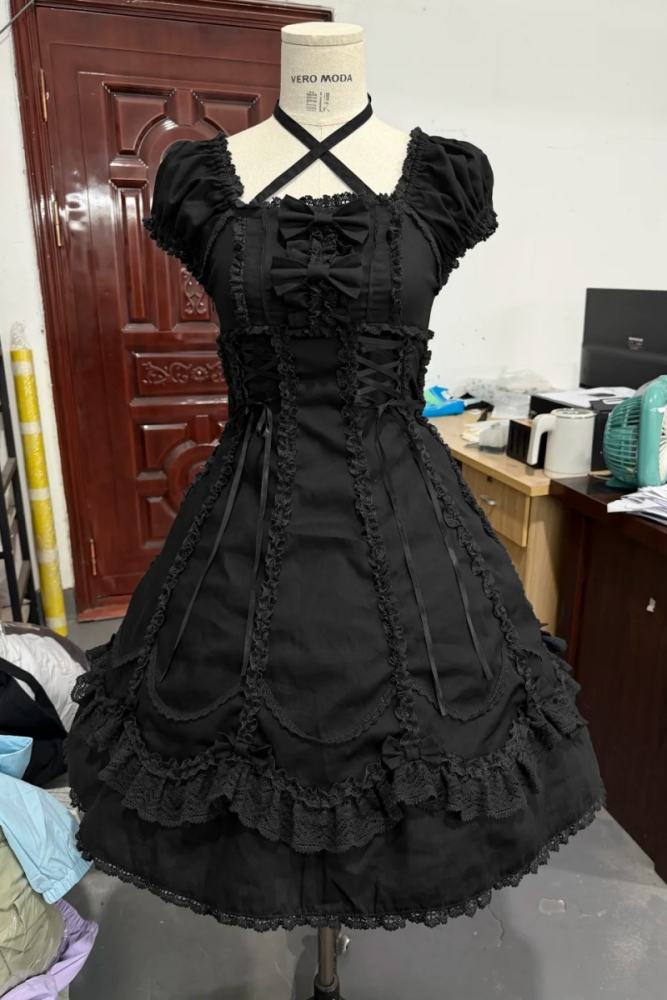 Candy Berry Cotton Lolita One Piece Dress and Headbow 4 Colors