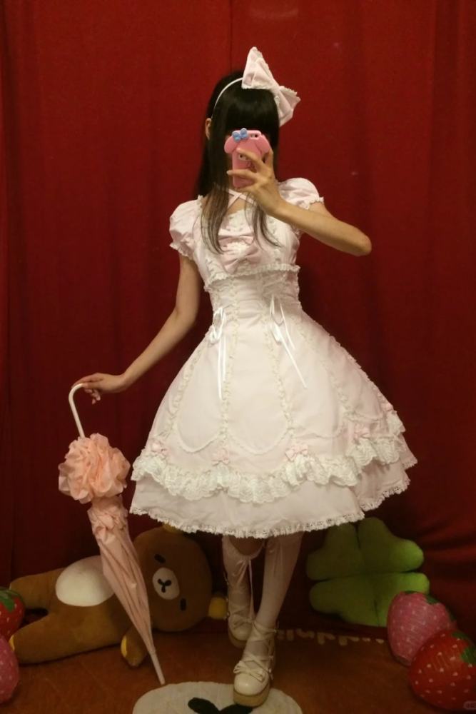 Candy Berry Cotton Lolita One Piece Dress and Headbow 4 Colors