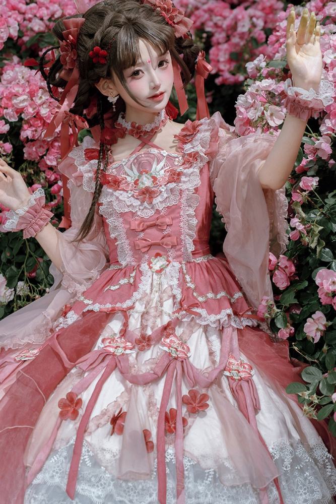 Bramble Rose ~Flower Stream~ Lolita Headdress Wristcuffs and Choker