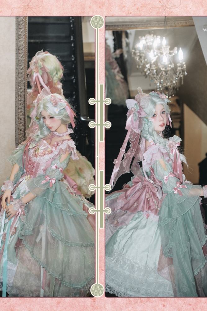 Bramble Rose ~Flower Stream~ Hanfu Qi Lolita OP 4 Colors
