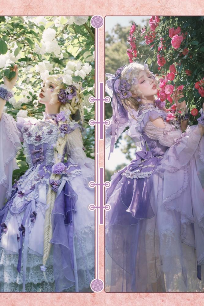 Bramble Rose ~Flower Stream~ Hanfu Qi Lolita OP 4 Colors