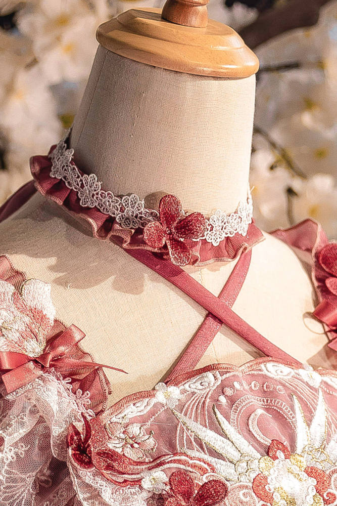 Bramble Rose ~Flower Stream~ Lolita Headdress Wristcuffs and Choker