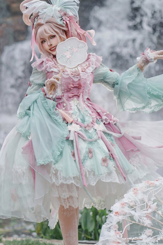 Bramble Rose ~Flower Stream~ Lolita Headdress Wristcuffs and Choker