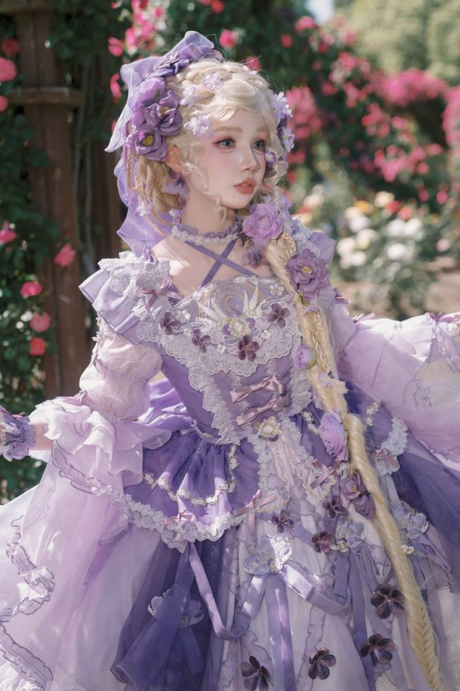 Bramble Rose ~Flower Stream~ Lolita Headdress Wristcuffs and Choker