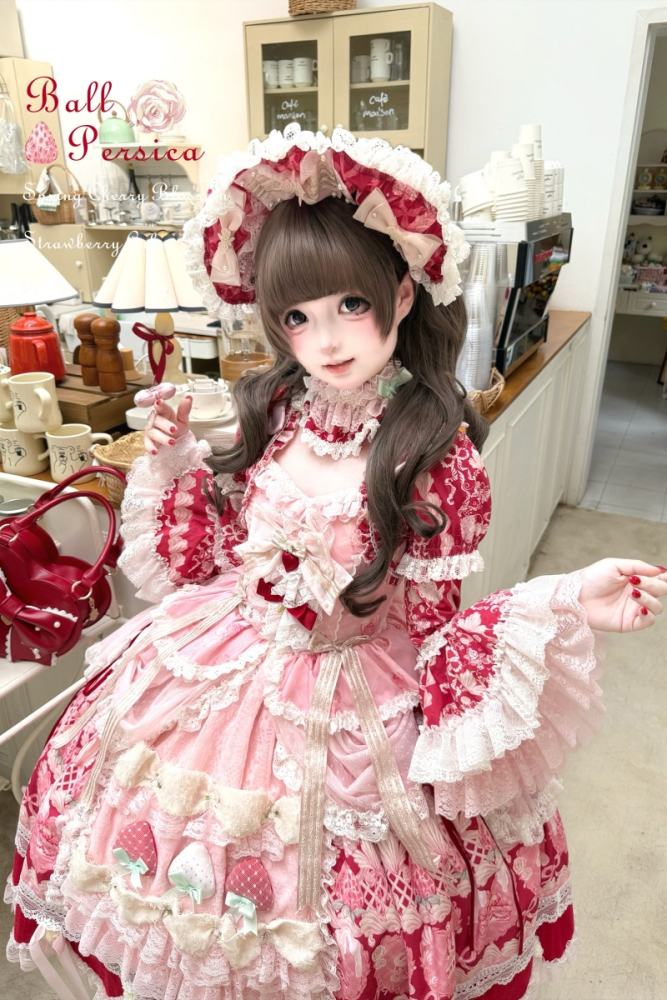 Ball Persica ~Spring Cherry Blossom Strawberry Cake~ Lolita OP JSK and Blouse