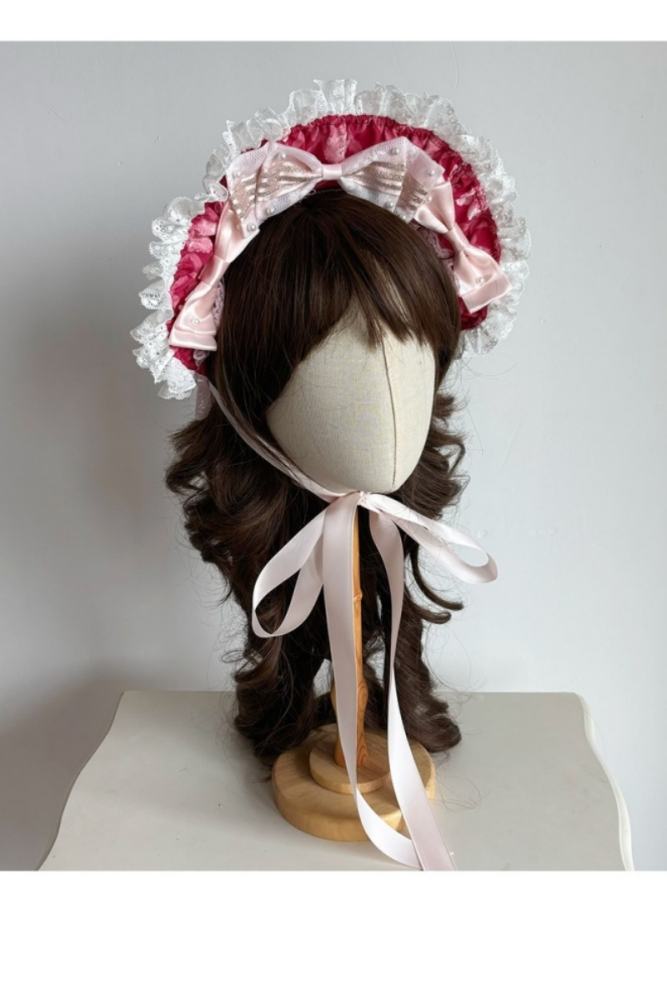 Ball Persica ~Spring Cherry Blossom Strawberry Cake~ Lolita Bonnet Choker and Bag