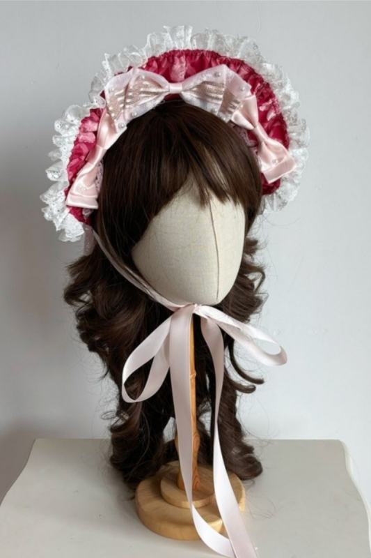 Ball Persica ~Spring Cherry Blossom Strawberry Cake~ Lolita Bonnet Choker and Bag
