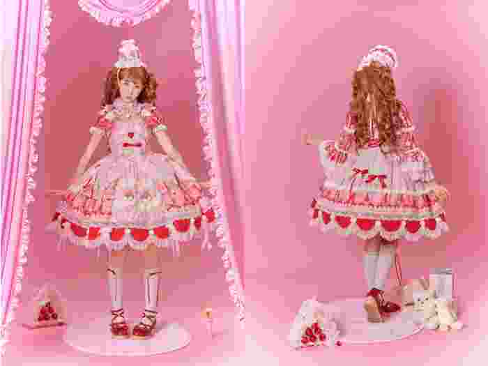 Ball Persica ~Spring Cherry Blossom Strawberry Cake~ Lolita OP JSK and Blouse