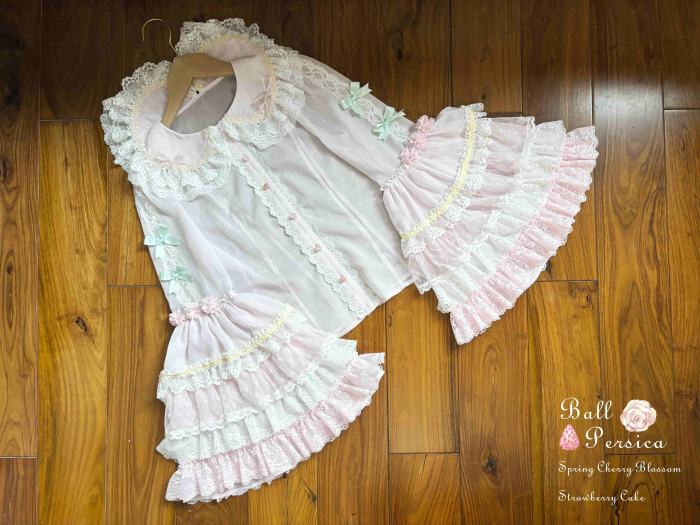 Ball Persica ~Spring Cherry Blossom Strawberry Cake~ Lolita OP JSK and Blouse