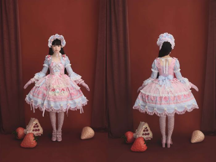 Ball Persica ~Spring Cherry Blossom Strawberry Cake~ Lolita OP JSK and Blouse