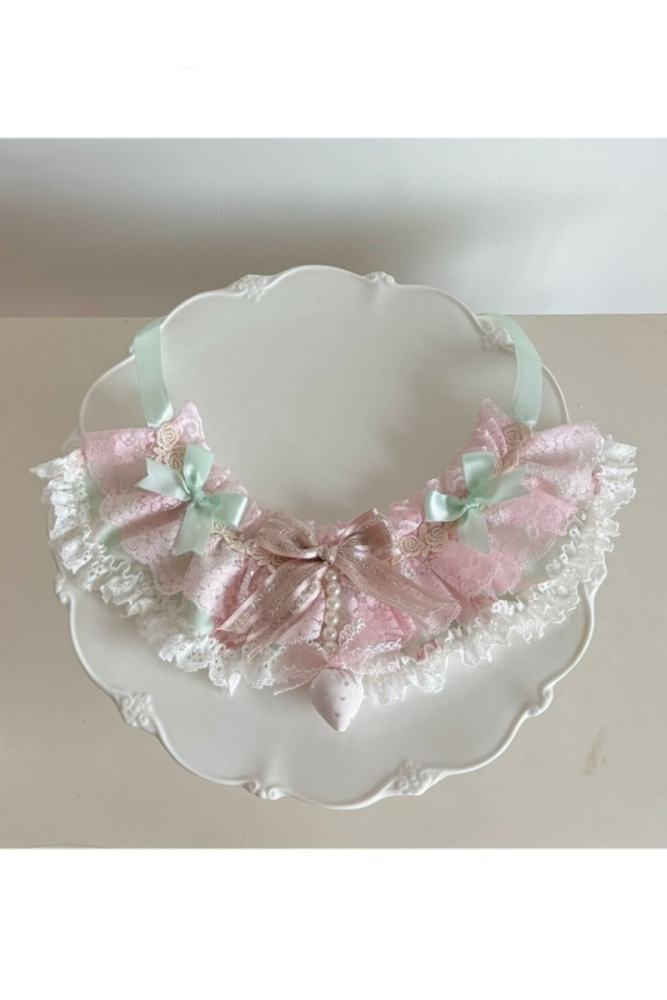 Ball Persica ~Spring Cherry Blossom Strawberry Cake~ Lolita Bonnet Choker and Bag