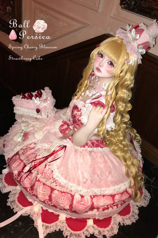 Ball Persica ~Spring Cherry Blossom Strawberry Cake~ Lolita OP JSK and Blouse