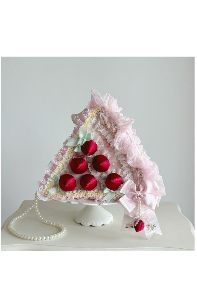 Ball Persica ~Spring Cherry Blossom Strawberry Cake~ Lolita Bonnet Choker and Bag