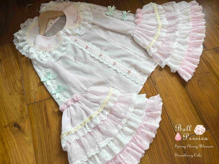Ball Persica ~Spring Cherry Blossom Strawberry Cake~ Lolita OP JSK and Blouse