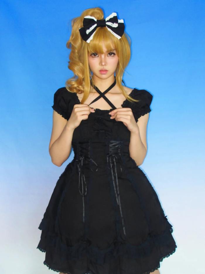Candy Berry Cotton Lolita One Piece Dress and Headbow 4 Colors