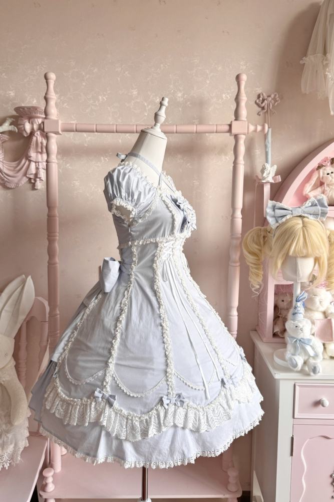 Candy Berry Cotton Lolita One Piece Dress and Headbow 4 Colors