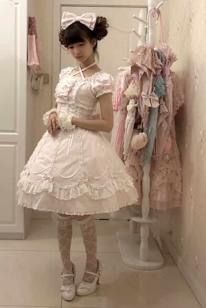 Candy Berry Cotton Lolita One Piece Dress and Headbow 4 Colors