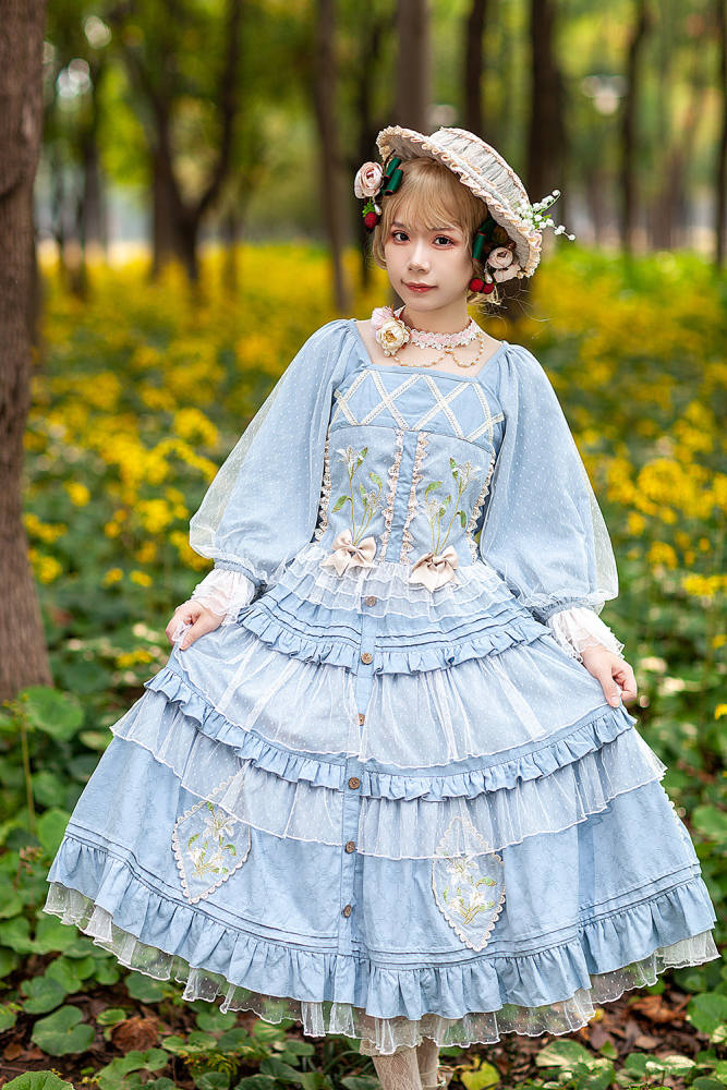 Infanta Lily Cotton Lolita Top, Skirt
