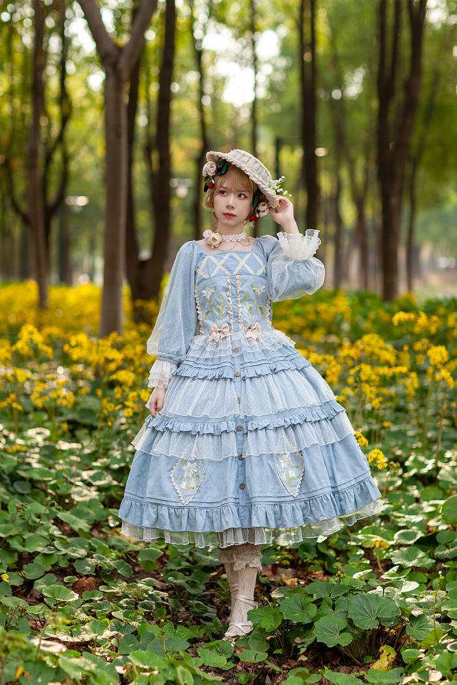 Infanta Lily Cotton Lolita Top, Skirt